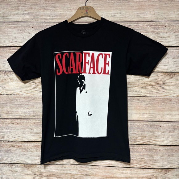 Other - Scarface Graphic Tee - Black with Red & White Print